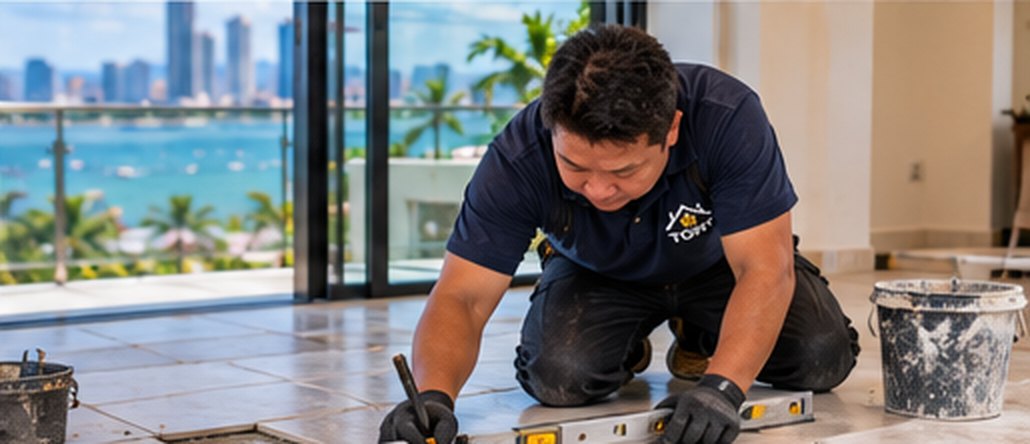 Tony doing handyman work at a Pattaya condo